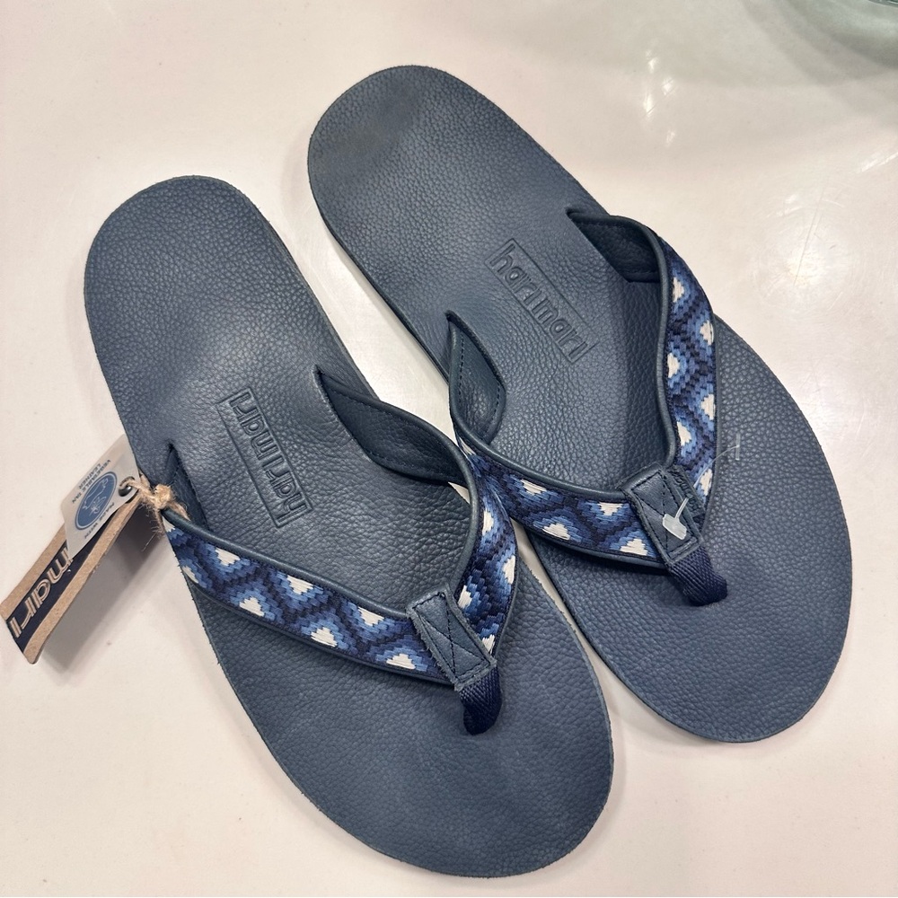 Hari Mari Navy Patterned Flip Flops